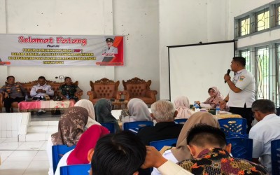DPMPTSP HADIR SEBAGAI NARASUMBER KEGIATAN FKP ( FORUM KOMUNIKASI PUBLIK ) DI KEC. SANGIR