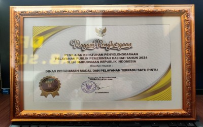 DPMPTSP RAIH PENGHARGAAN DARI OMBUSDMAN DIPENGHUJUNG TAHUN 2024