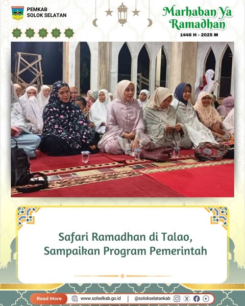 Safari Ramadhan di Talao, Sampaikan Program Pemerintah