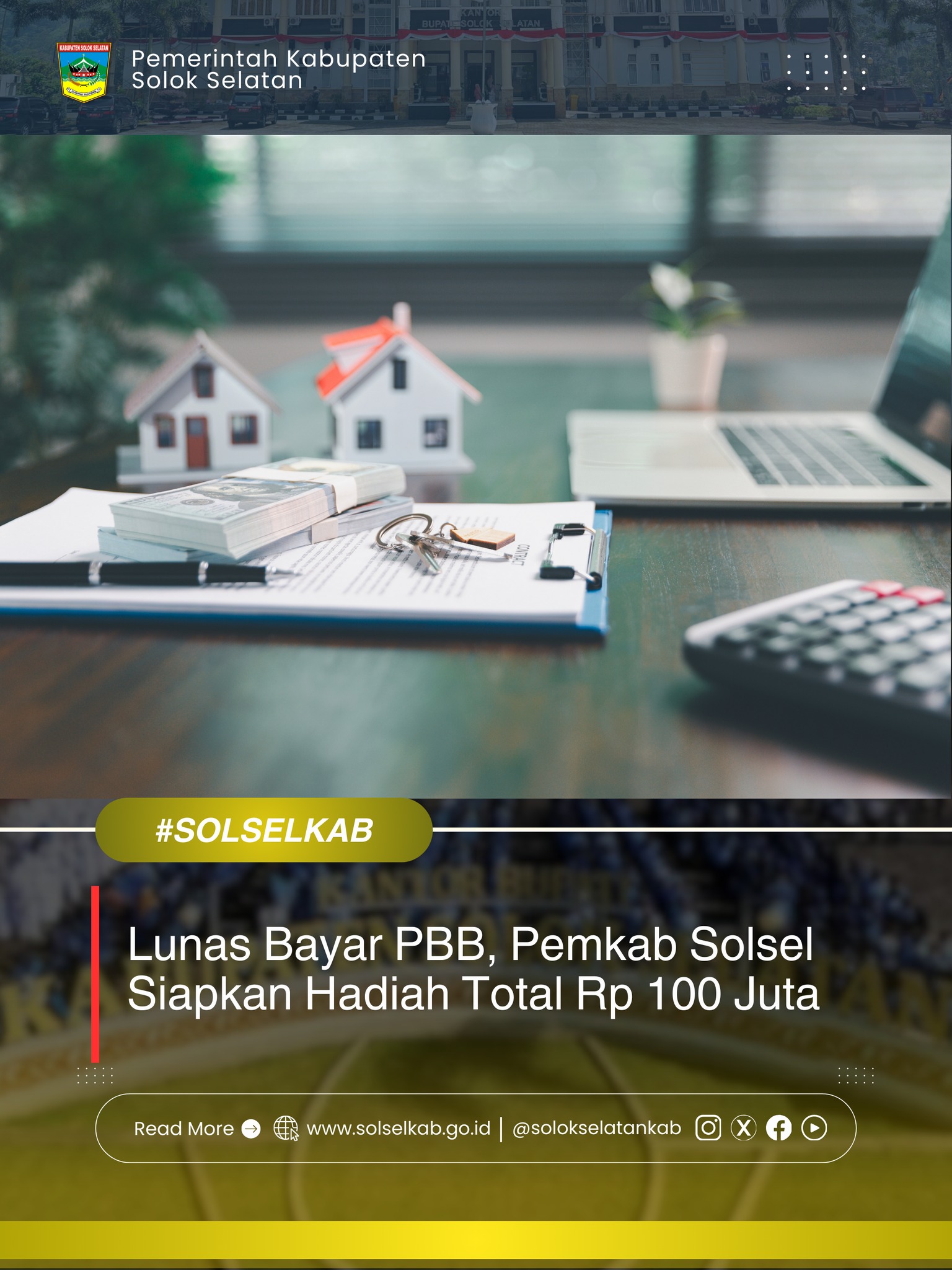 Lunas Bayar PBB, Pemkab Solsel Siapkan Hadiah Total Rp 100 Juta
