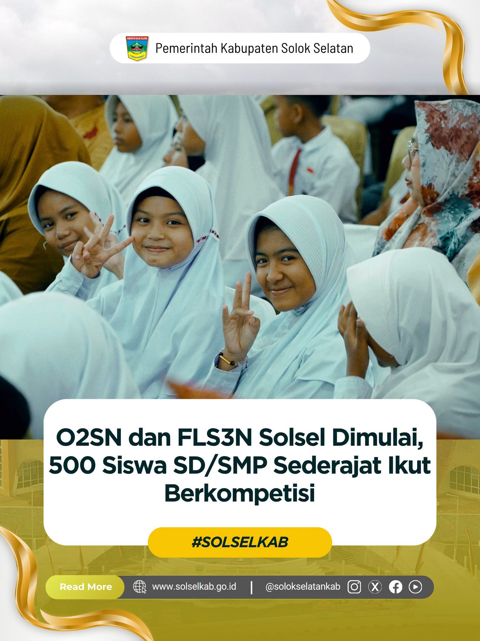 O2SN dan FLS3N Solsel Dimulai, 500 Siswa SD/SMP Sederajat Ikut Berkompetisi